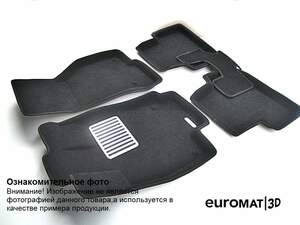 Коврики в салон текстильные Euromat 3D lux PORSCHE Volkswagen Touareg (2010-2018), черные (5 шт.)