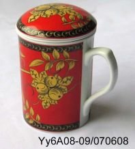 Кружка заварочная с фарфор. ситом  Кружка заварочная с фарфор. ситом