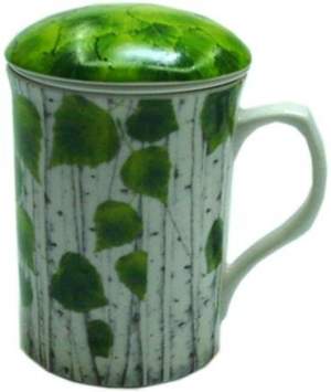 Кружка заварочная с фарф. ситом РУССКИЙ ЛЕС Кружка заварочная с фарф. ситом РУССКИЙ ЛЕС