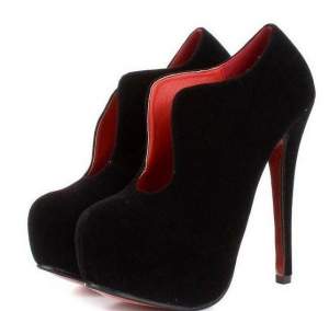 Special Slashed Design Pure Colour High-heeled Shoe