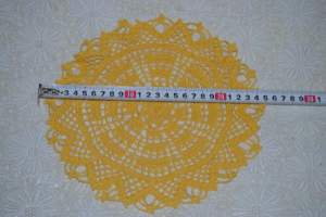 Салфетка (крючок) 25 см из пряжи 
