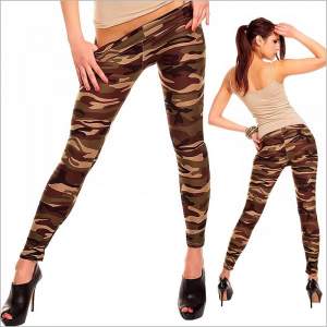 Леггинсы с принтом военным