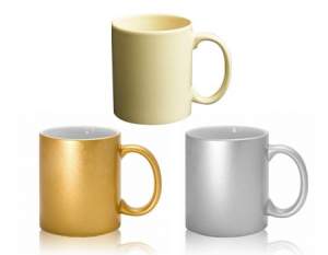 Кружки золотые, серебряные, кремовые, печать