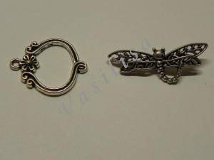 Тогл стрекоза античное серебро