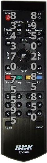 BBK RC3704,RC2603,SANYO RC3704