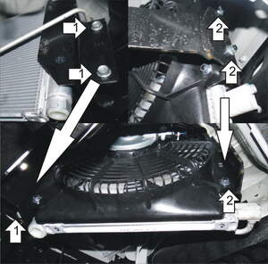 Защита MOTODOR радиатора кондиционера Isuzu NMR 85H 2011- шасси