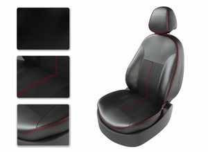 Чехлы CarFashion для сидений SSANGYONG ACTION с 2011 черный/черный/красный 32028663 Чехлы CarFashion для сидений SSANGYONG ACTION с 2011 черный/черный/красный 32028663