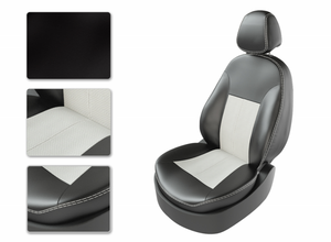 Чехлы CarFashion для сидений VW GOLF V черный/белый/белый 35058622 Чехлы CarFashion для сидений VW GOLF V черный/белый/белый 35058622