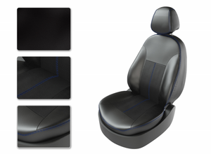 Чехлы CarFashion для сидений VW POLO SD разд черный/черный/синий 35218665 Чехлы CarFashion для сидений VW POLO SD разд черный/черный/синий 35218665