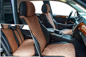 Комплект Накидок «BULLET PLUS» коричневый/бежевый 21740