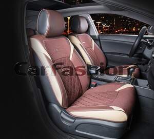 Накидки на передние сиденья «STING» бежевый/кофе 21952