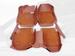 Коврики 5D из экокожи для для Lexus LX 470 (2002-2007) коричневый/коричневый 70174