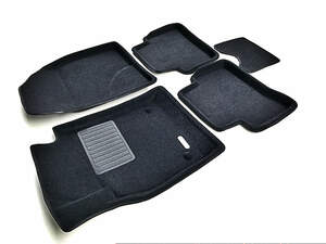 Коврики в салон текстильные Euromat 3D Business NISSAN Juke (2011-2018), черные (5 шт.)